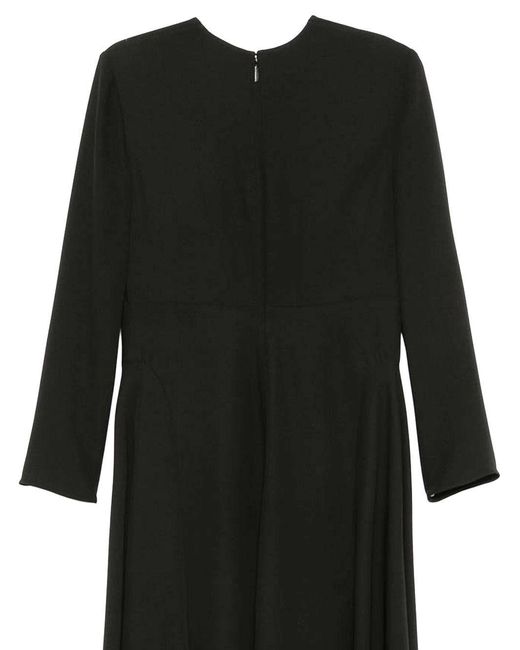 Valentino Black Silk Midi Dress
