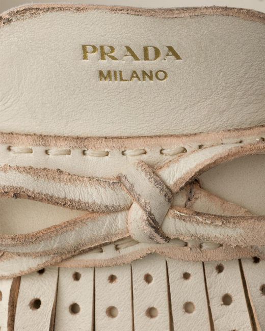 Prada White Bow Slingback Heeled Pumps