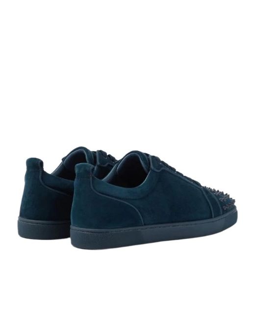 Christian Louboutin Blue Rivet Decorative Sneakers for men
