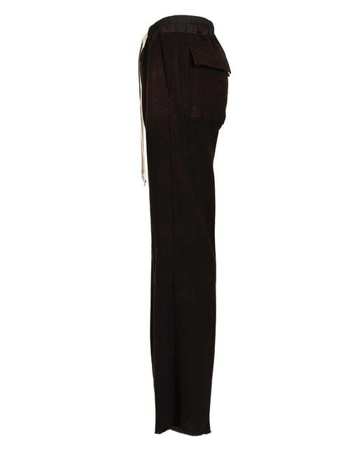 Rick Owens Black Dietrich Drawstring Pants for men