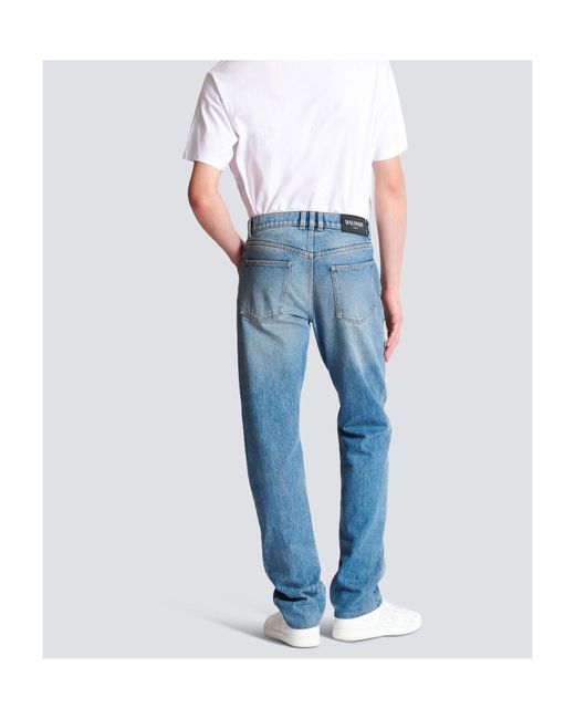 Balmain Blue Regular-Fit Denim Jeans for men