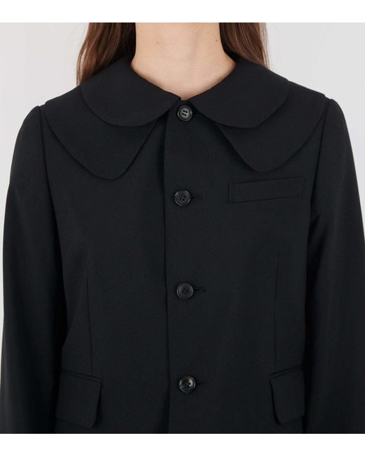Comme des Garçons Black Double Collar Wool Blazer
