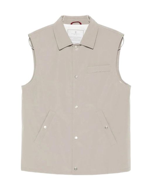Brunello Cucinelli Gray Padded Gilet for men
