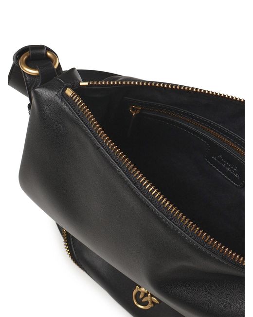 Pinko Black Top Zipped Shoulder Bag
