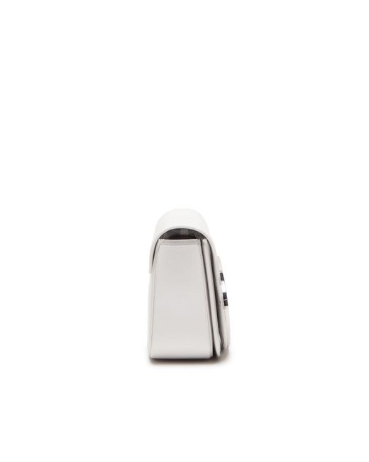 DIESEL White 1Dr Leather Shoulder Bag