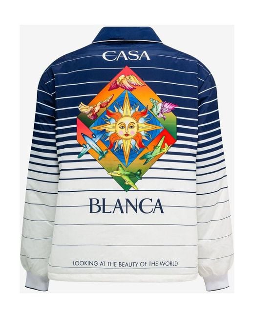 Casablanca Blue Fade Effect Striped Jacket for men