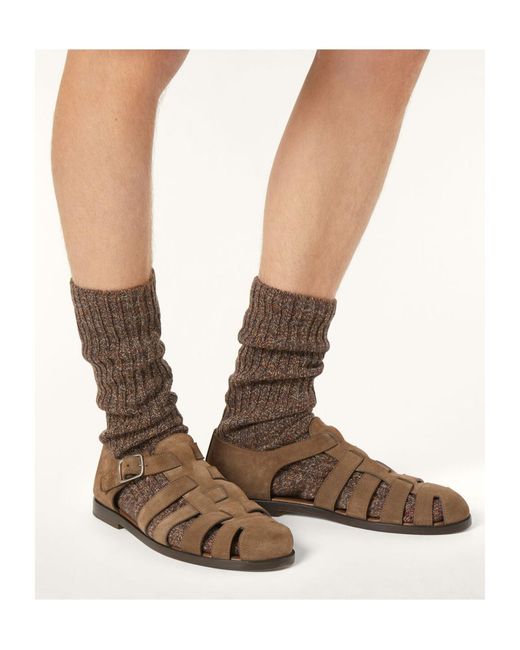 Loro Piana Brown Maxime Walk Sandals for men