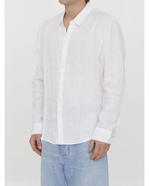 James Perse White Classic Long Sleeved Shirt for men