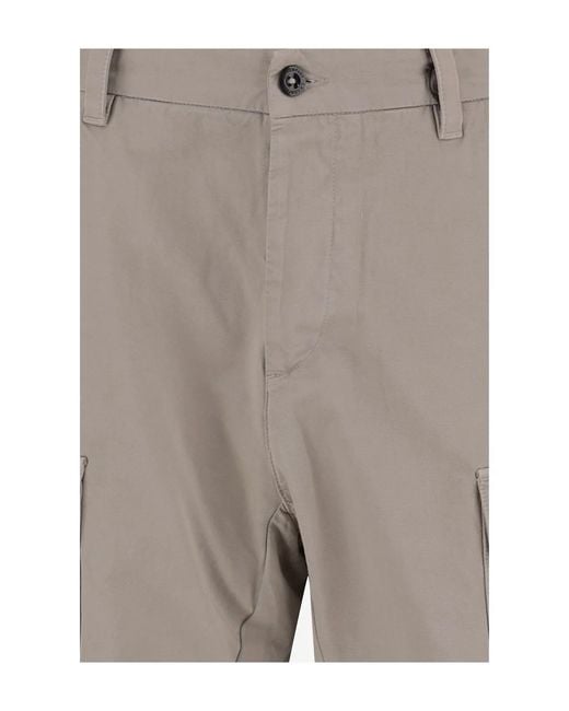 C P Company Gray Logo Plaque Trousers for men