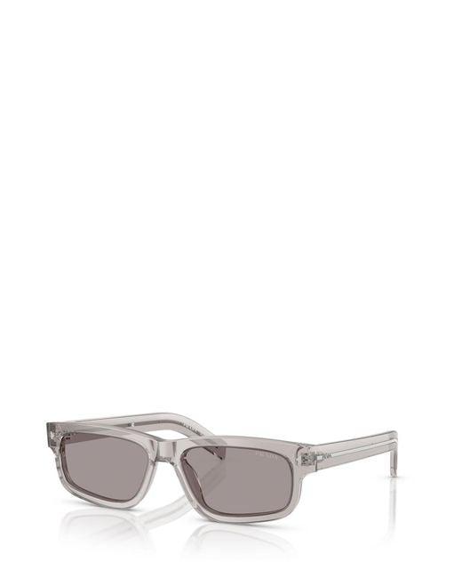 Prada White Eyewear Rectangular Frame Sunglasses for men