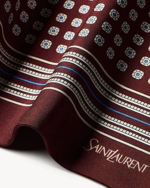 Saint Laurent Purple Lavalliere Scarf for men