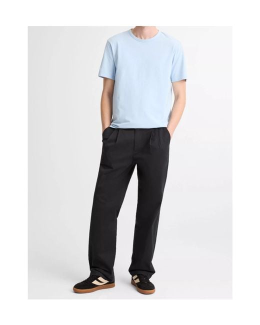 Vince Blue Garment Dye Cotton T-Shirt for men