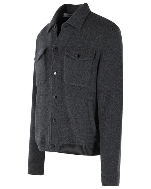 Lardini Black Long-Sleeve Casual Jacket for men
