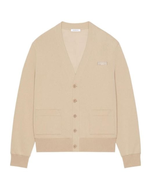 Givenchy Natural Logo Patch Cardigan for men