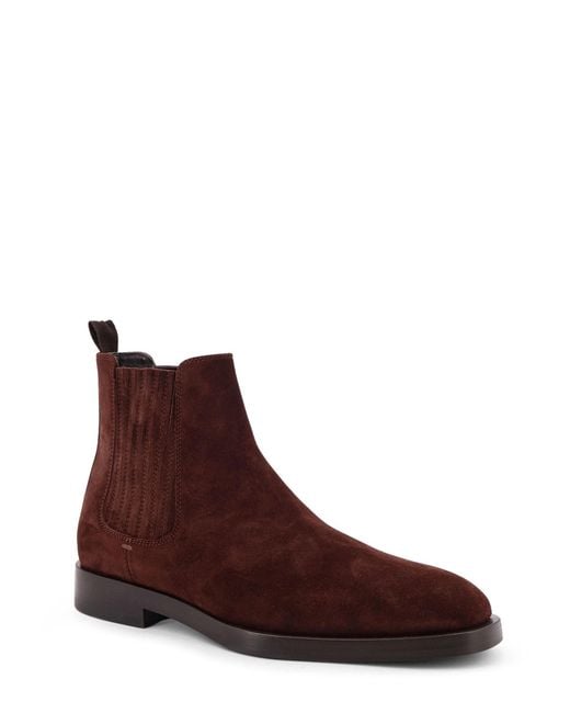Brunello Cucinelli Brown Slip-On Chelsea Boots for men