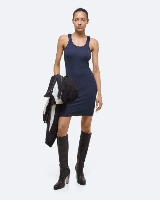Helmut Lang Blue Seatbelt Tank Dress