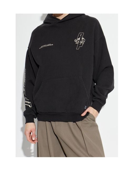 PUMA Black X Represent Oversized Hoodie for men