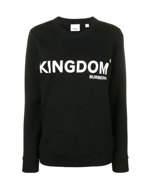 Burberry Black Logo Printed Hoodie