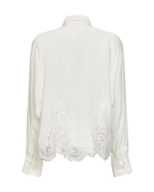 Ermanno Scervino White Long-Sleeved Shirt