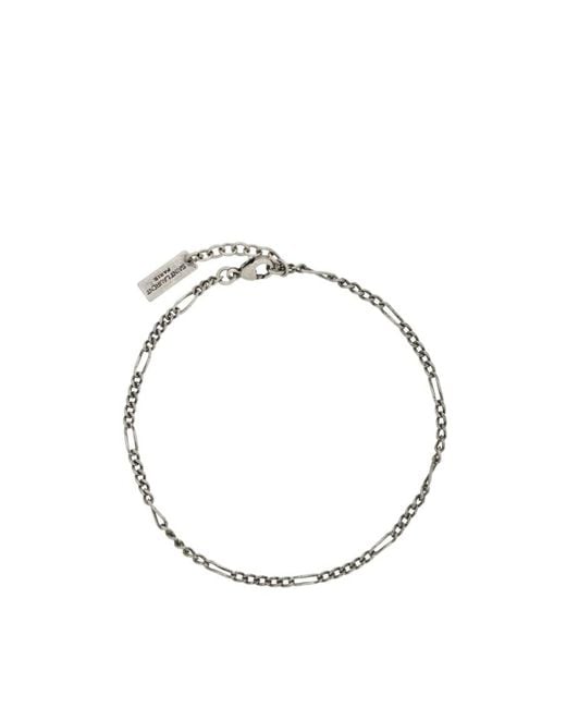 Saint Laurent Metallic Figaro Chain Bracelet for men