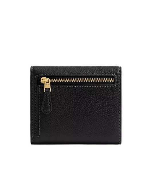 COACH Black Mila Small Flap Wallet