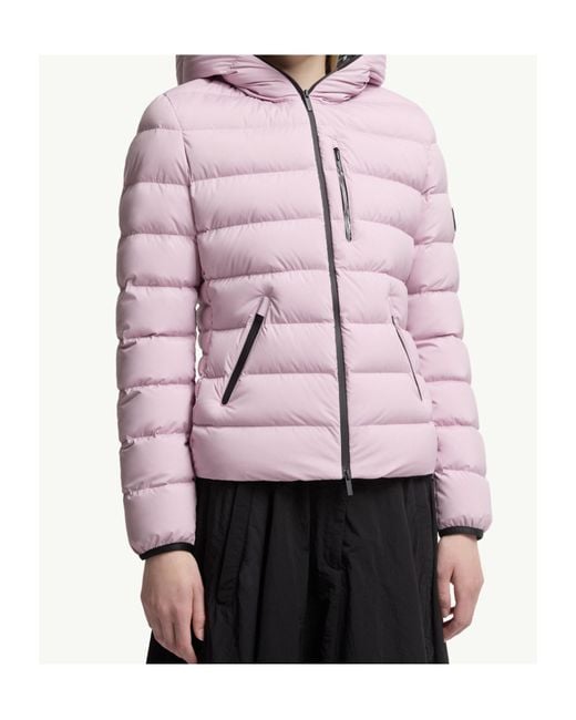 Moncler Pink Herbe Hooded Short Down Jacket