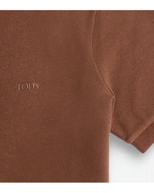 Tod's Brown Cotton Polo Shirt for men