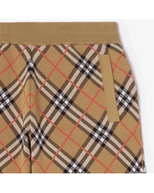 Burberry Metallic Check Cotton Blend Shorts for men