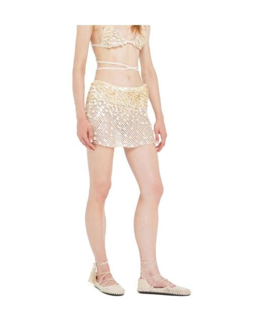Alanui Natural Light Between Palms Mini Skirt