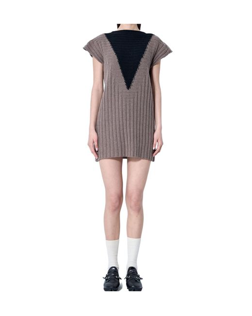 dakota knit dress Gray Ribbed Knit Tank Dress