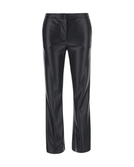 Jucca Gray High-Waist Straight Pants