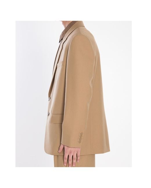 Saint Laurent Natural Single-Breasted Long-Sleeved Jacket for men