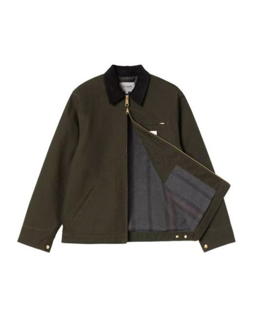 Carhartt Green Detroit Corduroy-Collar Cotton Jacket for men