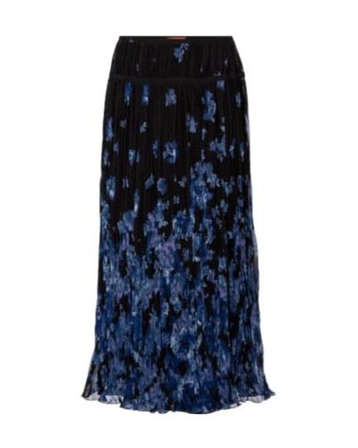Altuzarra Blue Kemmaren High-Rise Midi Skirt