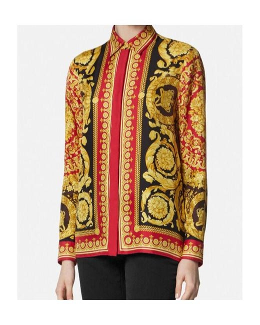Versace Multicolor Pure Silk Shirt