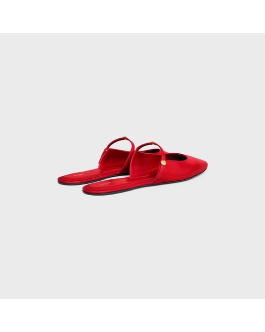 Céline Red Macaron Mule