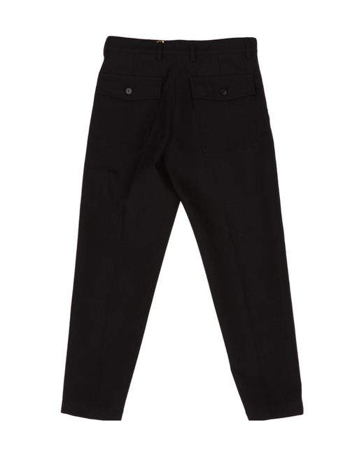 Dries Van Noten Black Wide-Leg Trousers for men