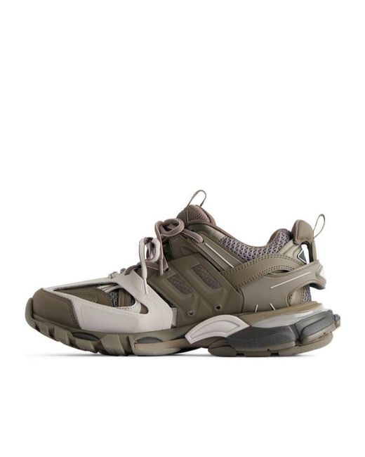 Balenciaga Gray Track Lace-Up Sneakers for men