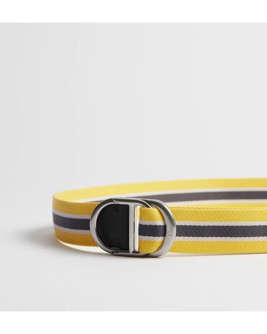 Dior Yellow Cd Belt for men