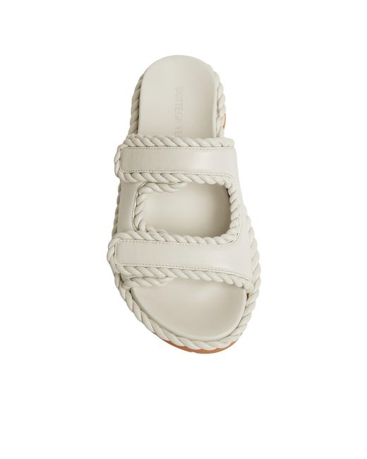 Bottega Veneta White Jack Flat Mules