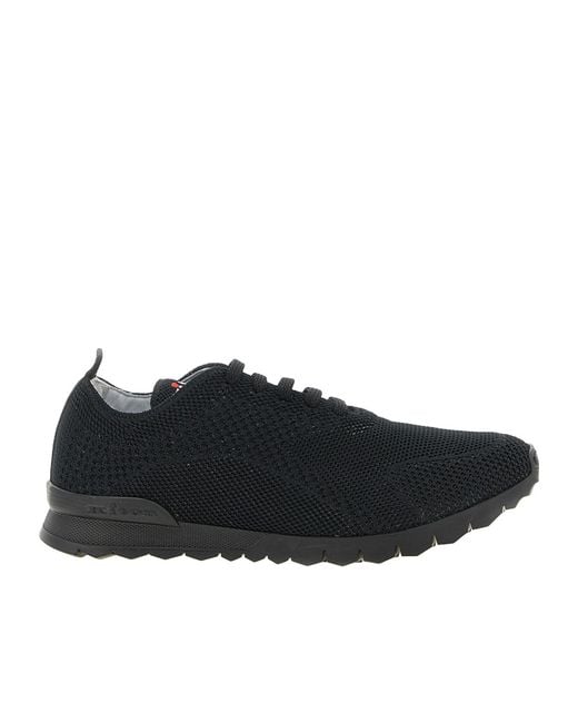 Kiton Black Fitb Lace-Up Sneakers for men