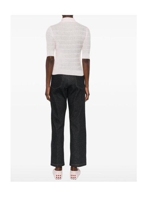Max Mara White Short-Sleeved Knitwear