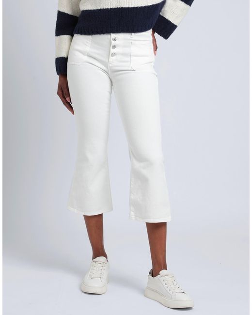 MAX&Co. White Belt Loop Jeans