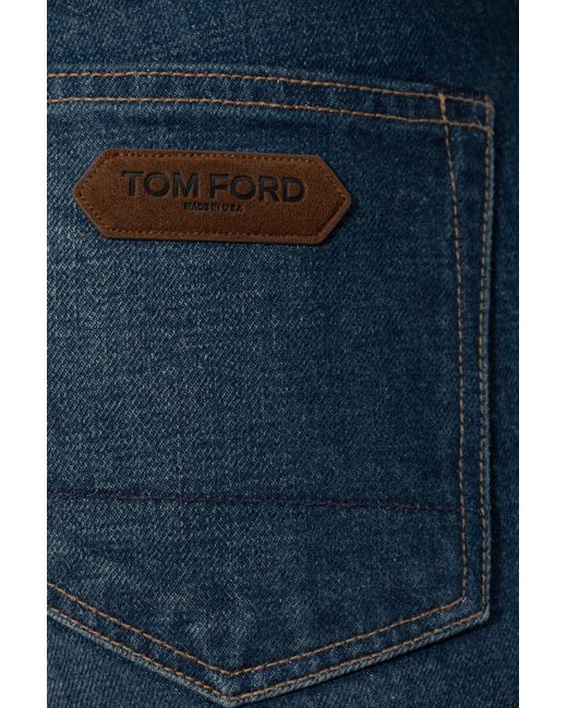 Tom Ford Blue Stone Washed Denim Straight Whitney Jeans