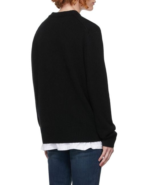 FRAME Black Cashmere Crew-Neck Sweater for men