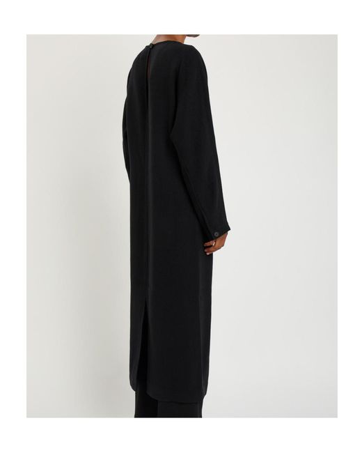 Studio Nicholson Black Cali Wool-Blend Midi Dress