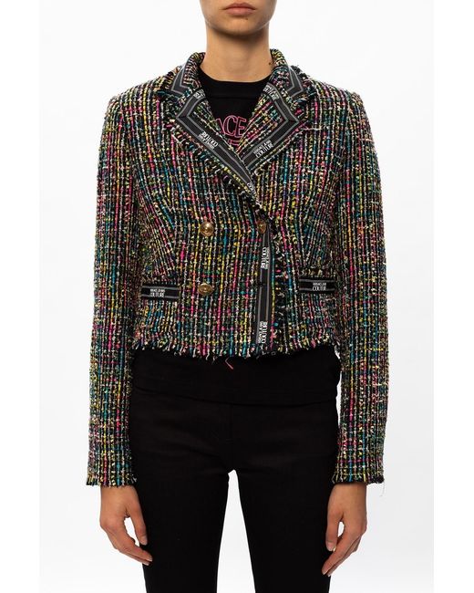 Versace Jeans Black Double-Breasted Casual Jacket