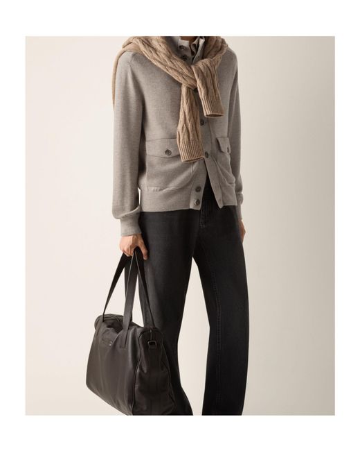 Zegna Gray Button-Up Cardigan for men