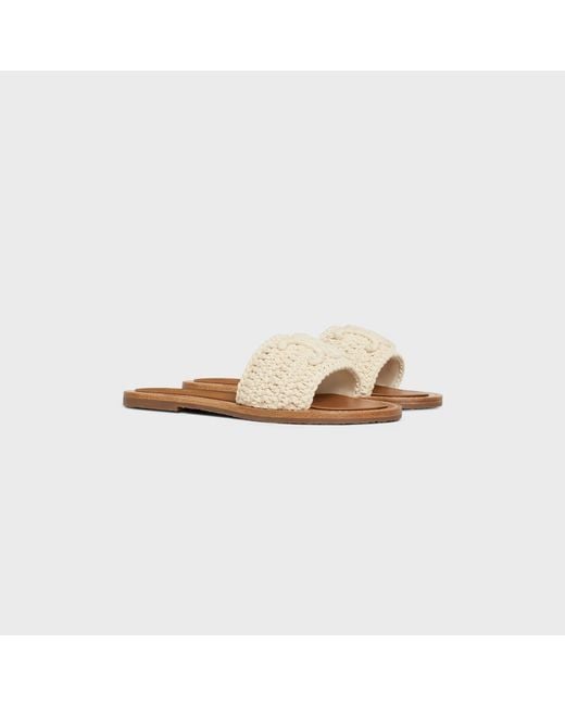 Céline White Lympia Slippers