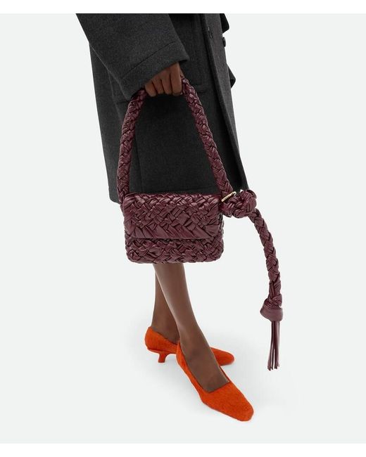 Bottega Veneta Purple Small Kalimero Città Shoulder Bag